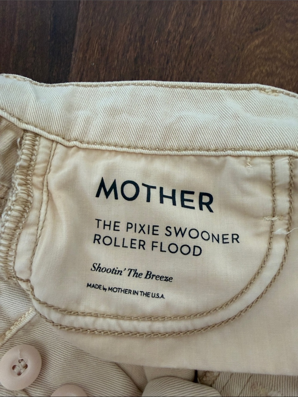 MOTHER The Pixie Swooner Roller Flood High-Rise Wide-Leg Jeans in Cream - Picture 7 of 14